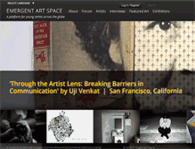 Tablet Screenshot of emergentartspace.org